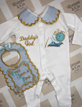 ‘Once upon a time’ babygrow & bib set - MADE TO ORDER