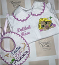 ‘The lost princess’ Babygrow & bib set - MADE TO ORDER